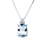 Collana Lunatica Donna in Oro Acquamarina 0.42 Ct CAM50-1 - CAM50-1